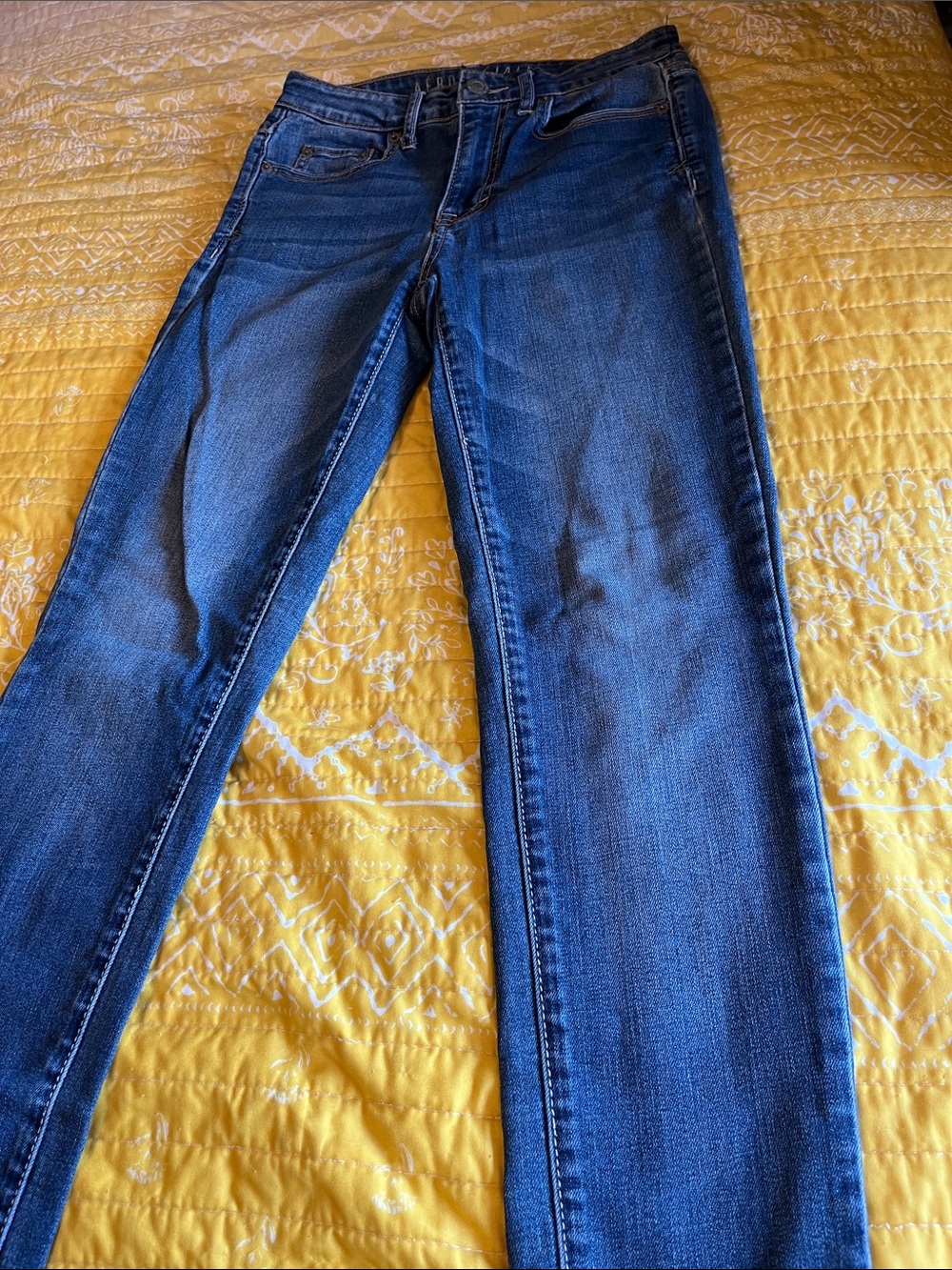 Aeropostale Women's Blue Skinny Jeans - Dark Wash